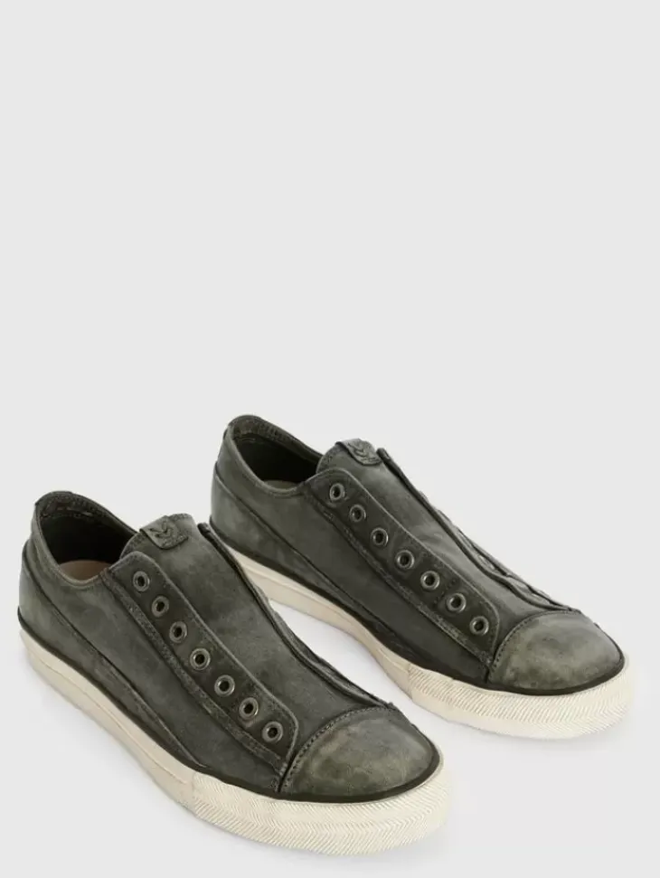 Sneakers>John Varvatos VULC LACELESS LOW TOP - CANVAS BLACK