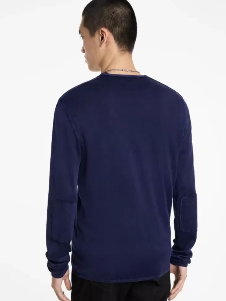 Sweaters>John Varvatos WALTER CREW NECK SWEATER DEEPBLUE