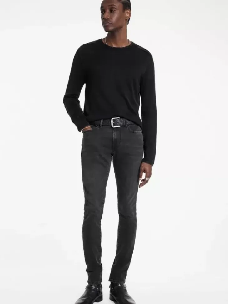 Jeans & Pants>John Varvatos WIGHT ROCK N ROLLA WASH JEAN CARBON