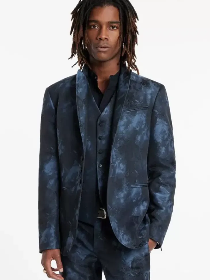 Leather & Outerwear|Tops>John Varvatos WOODWARD JACKET BLUESTONE
