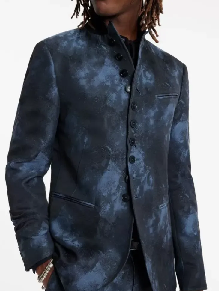 Leather & Outerwear|Tops>John Varvatos WOODWARD JACKET BLUESTONE