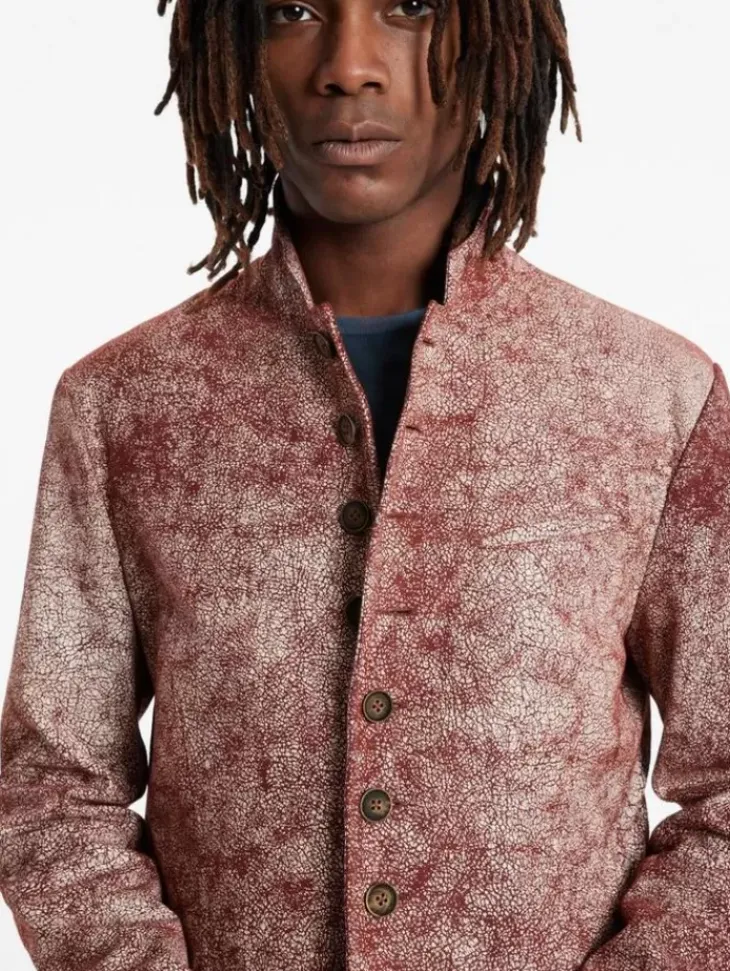Leather & Outerwear|Tops>John Varvatos WOODWARD JACKET CRANBERRY