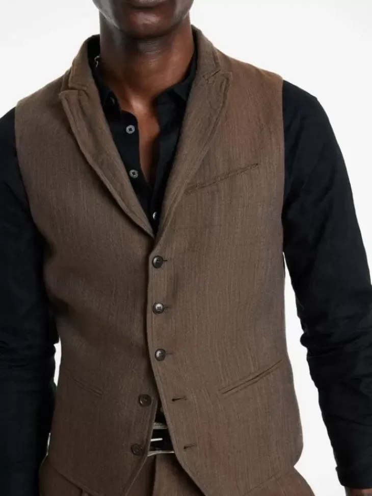Suit Jackets>John Varvatos WOODWARD VEST CHAMOIS