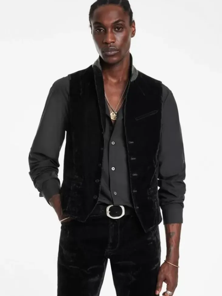 Suit Jackets>John Varvatos WOODWARD VEST BLACK