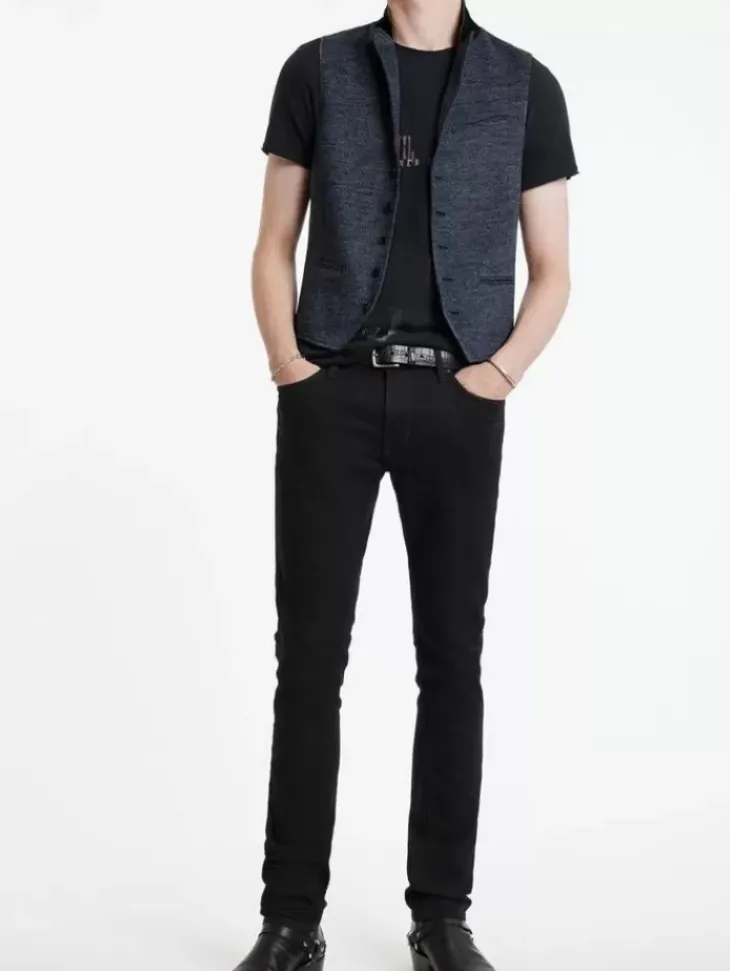 Leather & Outerwear|Tops>John Varvatos WOODWARD VEST NAVY