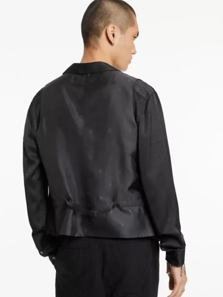 Leather & Outerwear|Tops>John Varvatos WOOSTER VEST BLACK