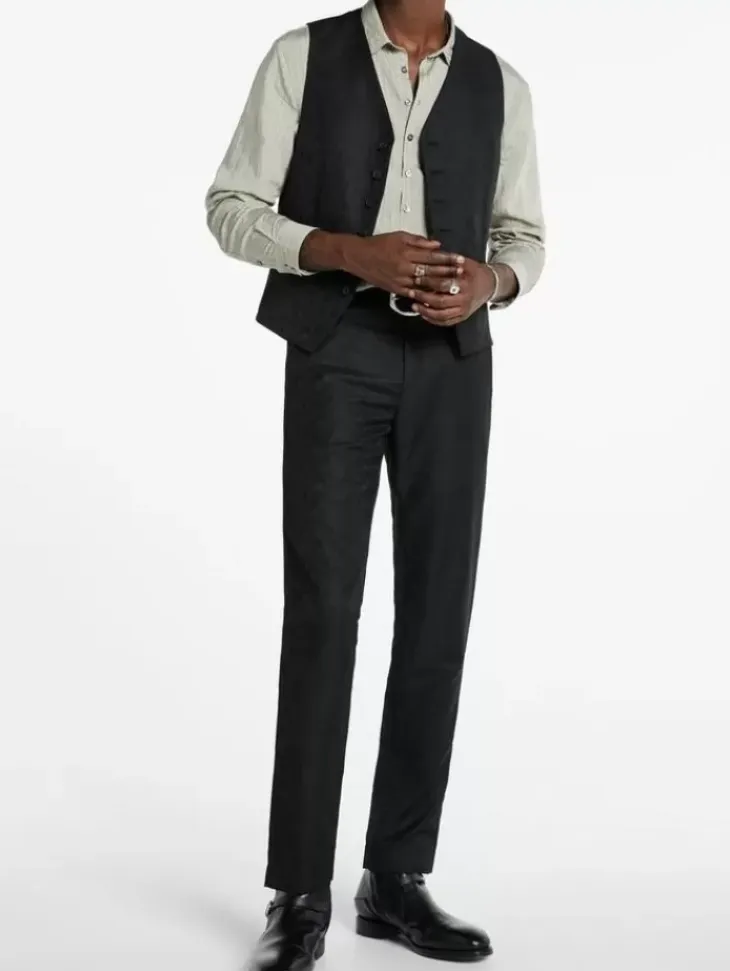 Leather & Outerwear|Tops>John Varvatos WOOSTER VEST BLACK