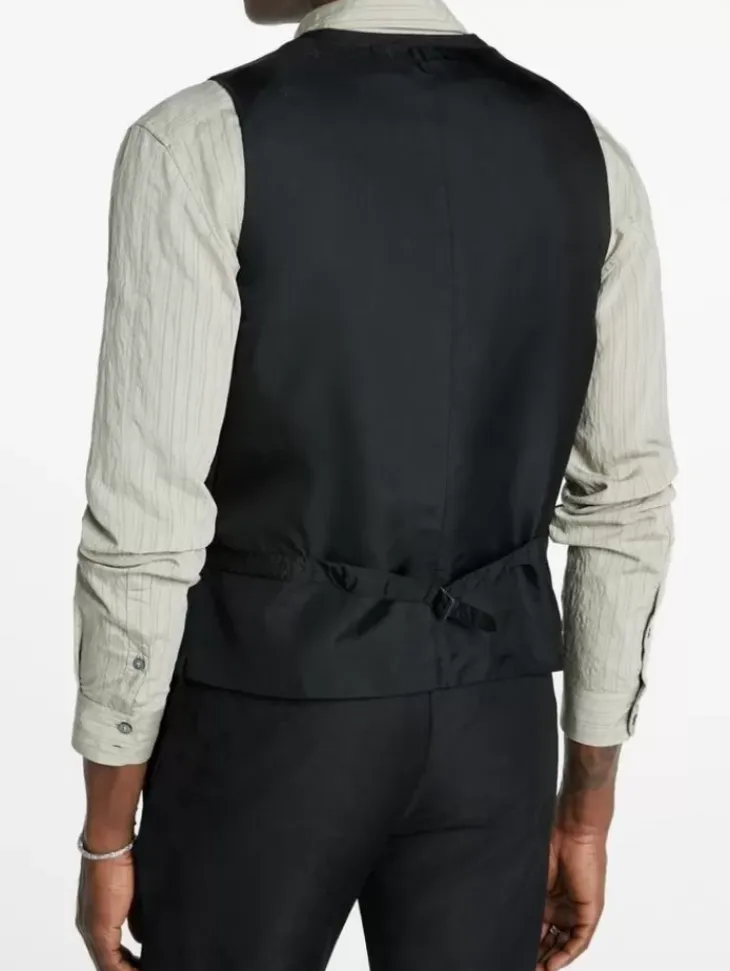 Leather & Outerwear|Tops>John Varvatos WOOSTER VEST BLACK