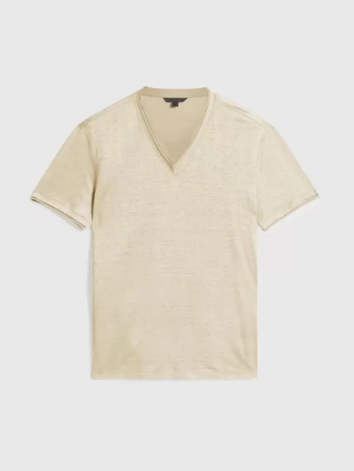 Tops>John Varvatos WOOSTER V-NECK LIGHTKHAKI