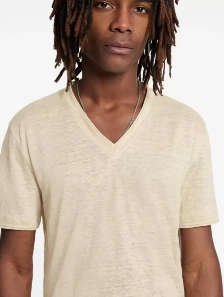 Tops>John Varvatos WOOSTER V-NECK LIGHTKHAKI