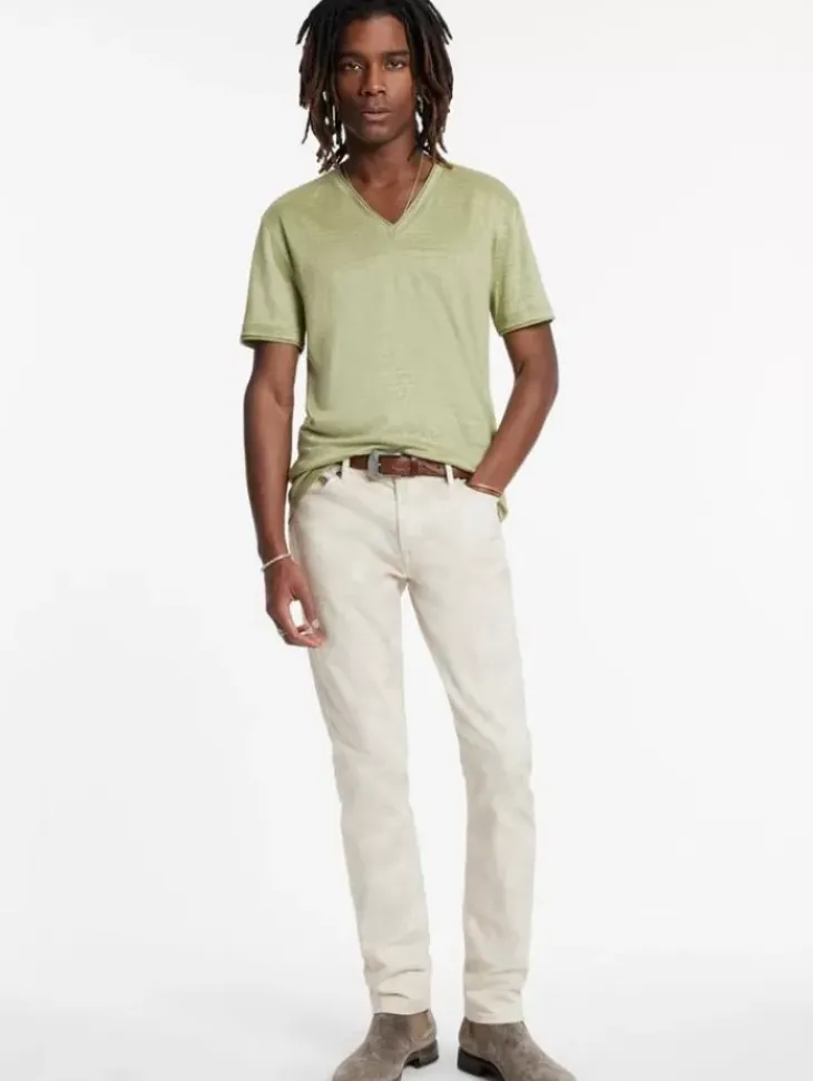Tops>John Varvatos WOOSTER V-NECK CANTALOUPE