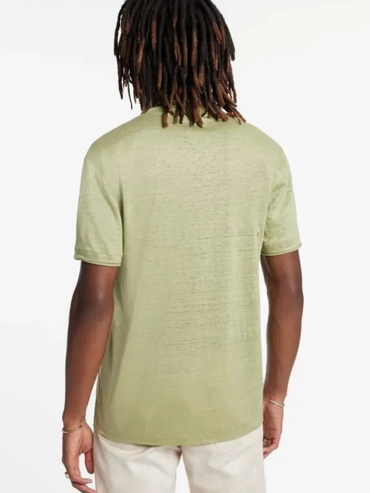 Tops>John Varvatos WOOSTER V-NECK CANTALOUPE