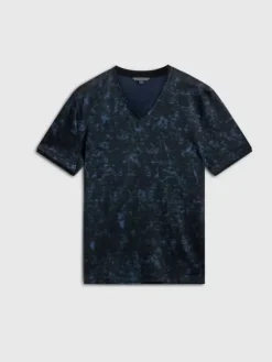 T-Shirts>John Varvatos WOOSTER V-NECK MIDNIGHT