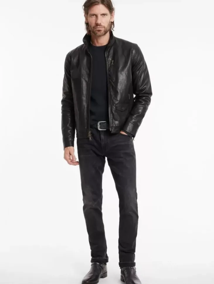 Leather Jackets|Leather Jackets>John Varvatos YORK JACKET BLACK