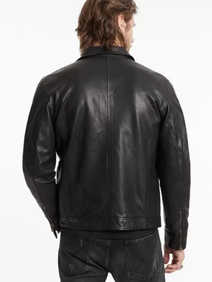 Leather Jackets|Leather Jackets>John Varvatos YORK JACKET BLACK