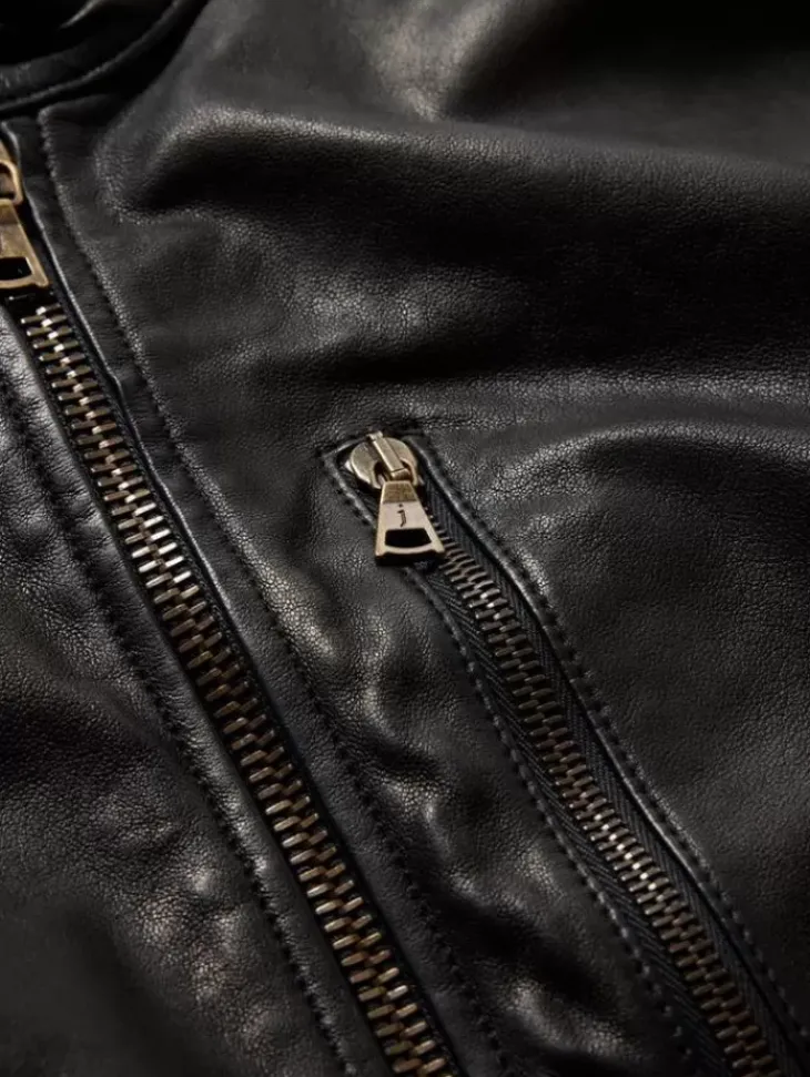 Leather Jackets|Leather Jackets>John Varvatos YORK JACKET BLACK